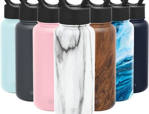 Simple Modern Insulated Water Bottle with Straw Lid 1 Liter Reusable Wide Mouth Stainless Steel Flask Thermos, 32oz (945ml), Pattern: Carrara Marble